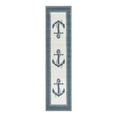 thumbnail image 1 of Unique Loom Outdoor Coastal Collection Area Rug - Anchor (2' x 8' Runner Navy Blue/Light Blue), 1 of 11