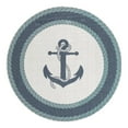 thumbnail image 1 of Unique Loom Outdoor Coastal Collection Area Rug - Anchor (4' Round Navy Blue/Light Blue), 1 of 12