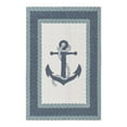 thumbnail image 1 of Unique Loom Outdoor Coastal Collection Area Rug - Anchor (4' x 6' Rectangle Navy Blue/Light Blue), 1 of 11