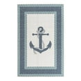 thumbnail image 1 of Unique Loom Outdoor Coastal Collection Area Rug - Anchor (5' 3" x 8' Rectangle Navy Blue/Light Blue), 1 of 11