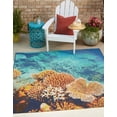 thumbnail image 1 of Unique Loom Outdoor Coastal Collection Area Rug - Ariel (6' Square Multi/Ivory), 1 of 6