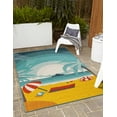thumbnail image 1 of Unique Loom Outdoor Coastal Collection Area Rug - Beach Day (9'  x 12' Rectangle Multi/Navy Blue), 1 of 8