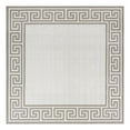 thumbnail image 1 of Unique Loom Outdoor Coastal Collection Area Rug - Caye (7' 10" Square Ivory/Gray), 1 of 11