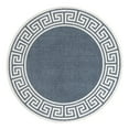 thumbnail image 1 of Unique Loom Outdoor Coastal Collection Area Rug - Caye (7' Round Navy Blue/Ivory), 1 of 9