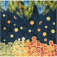 thumbnail image 1 of Unique Loom Outdoor Coastal Collection Area Rug - Citrus (12'  Square Multi/Blue), 1 of 6