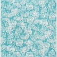 thumbnail image 1 of Unique Loom Outdoor Coastal Collection Area Rug - Coral (10'  Square Teal/Ivory), 1 of 6