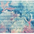 thumbnail image 1 of Unique Loom Outdoor Coastal Collection Area Rug - Edgartown (6'  Square Multi/Blue), 1 of 6