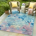thumbnail image 1 of Unique Loom Outdoor Coastal Collection Area Rug - Edgartown (7' 10" x 10' Rectangle Multi/Blue), 1 of 8