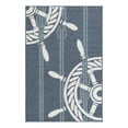thumbnail image 1 of Unique Loom Outdoor Coastal Collection Area Rug - Helm (4' x 6' Rectangle Navy Blue/Ivory), 1 of 9