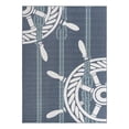 thumbnail image 1 of Unique Loom Outdoor Coastal Collection Area Rug - Helm (9' x 12' Rectangle Navy Blue/Ivory), 1 of 9