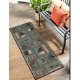 thumbnail image 1 of Unique Loom Outdoor Coastal Collection Area Rug - Nautiscape (2'  x 8' Runner Blue/Red), 1 of 9