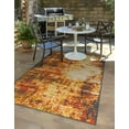 thumbnail image 1 of Unique Loom Outdoor Coastal Collection Area Rug - Okyanus (7' 10" x 10' Rectangle Multi/Orange), 1 of 9