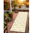 thumbnail image 1 of Unique Loom Outdoor Coastal Collection Area Rug - Pesci (2' 7" x 12' Runner Yellow/Ivory), 1 of 6