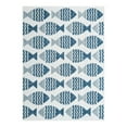 thumbnail image 1 of Unique Loom Outdoor Coastal Collection Area Rug - Pesci (7' 1" x 10' Rectangle Navy Blue/Ivory), 1 of 9