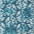 thumbnail image 1 of Unique Loom Outdoor Coastal Collection Area Rug - Plenty of Fish (7' 10" Square Blue/Teal), 1 of 7