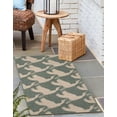 thumbnail image 1 of Unique Loom Outdoor Coastal Collection Area Rug - Seabreeze (2'  x 6' 1" Runner Stone Blue/Ivory), 1 of 9