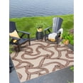 thumbnail image 1 of Unique Loom Outdoor Coastal Collection Area Rug - Seaknot (7' 10" Square Beige/Blue), 1 of 9
