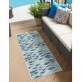 thumbnail image 1 of Unique Loom Outdoor Coastal Collection Area Rug - Shoal (2' x 5' 3" Runner Blue/Navy Blue), 1 of 6