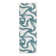 thumbnail image 1 of Unique Loom Outdoor Coastal Collection Area Rug - Tethered (2' x 6' Runner Ivory/Navy Blue), 1 of 9