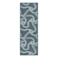 thumbnail image 1 of Unique Loom Outdoor Coastal Collection Area Rug - Tethered (2' x 6' Runner Navy Blue/Ivory), 1 of 12