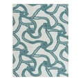thumbnail image 1 of Unique Loom Outdoor Coastal Collection Area Rug - Tethered (7' 10" x 10' Rectangle Ivory/Navy Blue), 1 of 9