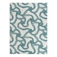thumbnail image 1 of Unique Loom Outdoor Coastal Collection Area Rug - Tethered (9' x 12' Rectangle Ivory/Navy Blue), 1 of 9