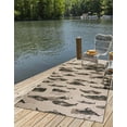 thumbnail image 1 of Unique Loom Outdoor Coastal Collection Area Rug - Whalewatch (5' 1" x 8' Rectangle Beige/Brown), 1 of 9