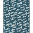 thumbnail image 1 of Unique Loom Outdoor Coastal Collection Area Rug - Whish (7' 10" x 10' Rectangle Blue/Ivory), 1 of 8