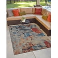 thumbnail image 1 of Unique Loom Outdoor Modern Collection Area Rug - Zephyr (10' x 14' 1" Rectangle Multi/Brown), 1 of 9