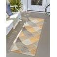 thumbnail image 1 of Unique Loom Outdoor Modern Collection Area Rug - Strata (2' 7" x 10' Runner Gray/Ivory), 1 of 9