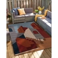 thumbnail image 1 of Unique Loom Outdoor Modern Collection Area Rug - Flux (2' x 3' 1" Rectangle Multi/Burgundy), 1 of 9