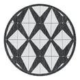 thumbnail image 1 of Unique Loom Outdoor Modern Collection Area Rug (3' 3" Round Black and White), 1 of 10