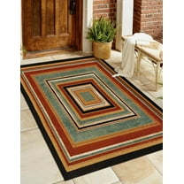 Unique Loom Outdoor Modern Collection Area Rug - Drift (5' 3" x 8' Rectangle Multi/Black)