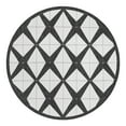 thumbnail image 1 of Unique Loom Outdoor Modern Collection Area Rug (7' 10" Round Black and White), 1 of 10