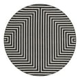 thumbnail image 1 of Unique Loom Outdoor Modern Collection Area Rug - Achromatic (10' Round Black and White), 1 of 9
