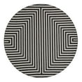 thumbnail image 1 of Unique Loom Outdoor Modern Collection Area Rug - Achromatic (12' Round Black and White), 1 of 9