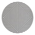 thumbnail image 1 of Unique Loom Outdoor Modern Collection Area Rug - Achromatic (12' Round White and Black), 1 of 11