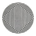 thumbnail image 1 of Unique Loom Outdoor Modern Collection Area Rug - Achromatic (3' 3" Round White and Black), 1 of 11