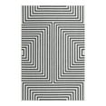 thumbnail image 1 of Unique Loom Outdoor Modern Collection Area Rug - Achromatic (4' 1" x 6' 1" Rectangle White and Black), 1 of 11