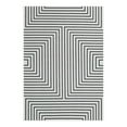 thumbnail image 1 of Unique Loom Outdoor Modern Collection Area Rug - Achromatic (7' 1" x 10' Rectangle White and Black), 1 of 11