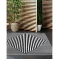 thumbnail image 1 of Unique Loom Outdoor Modern Collection Area Rug - Achromatic (7' 10" Square Black and White), 1 of 6