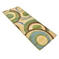 thumbnail image 1 of Unique Loom Outdoor Modern Collection Area Rug - Babbling (2' 7" x 5' 3" Runner Beige/Blue), 1 of 7