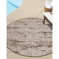 thumbnail image 1 of Unique Loom Outdoor Modern Collection Area Rug - Cartago (10' Round Brown/Ivory), 1 of 6