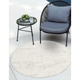 thumbnail image 1 of Unique Loom Outdoor Modern Collection Area Rug - Cartago (10' Round Gray/Ivory), 1 of 6