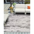 thumbnail image 1 of Unique Loom Outdoor Modern Collection Area Rug - Cartago (10' Square Charcoal/Ivory), 1 of 6