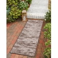 thumbnail image 1 of Unique Loom Outdoor Modern Collection Area Rug - Cartago (2' 11" x 10' Runner Brown/Ivory), 1 of 6