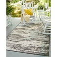 thumbnail image 1 of Unique Loom Outdoor Modern Collection Area Rug - Cartago (4' x 6' Rectangle Charcoal/Ivory), 1 of 6