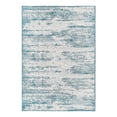 thumbnail image 1 of Unique Loom Outdoor Modern Collection Area Rug - Cartago (4' x 6' Rectangle Teal/Ivory), 1 of 10