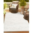 thumbnail image 1 of Unique Loom Outdoor Modern Collection Area Rug - Cartago (5' 3" x 7' 10" Rectangle Gray/Ivory), 1 of 6