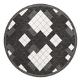 thumbnail image 1 of Unique Loom Outdoor Modern Collection Area Rug - Chaya (7' 10" Round Black and White), 1 of 9